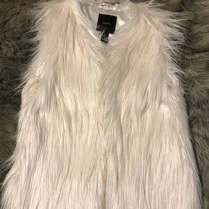 Faux fur beige vest